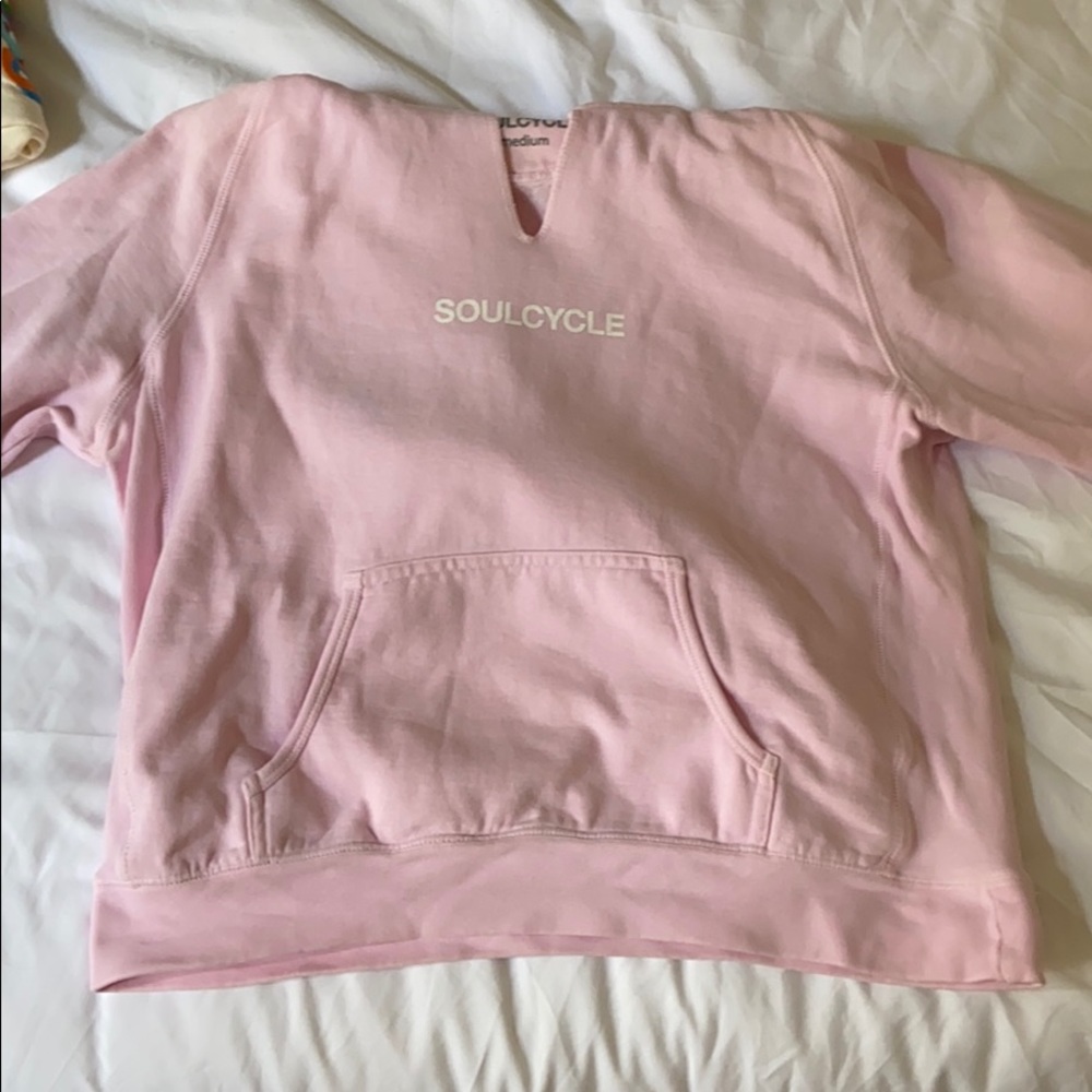 Soul cycle pink sweatshirt